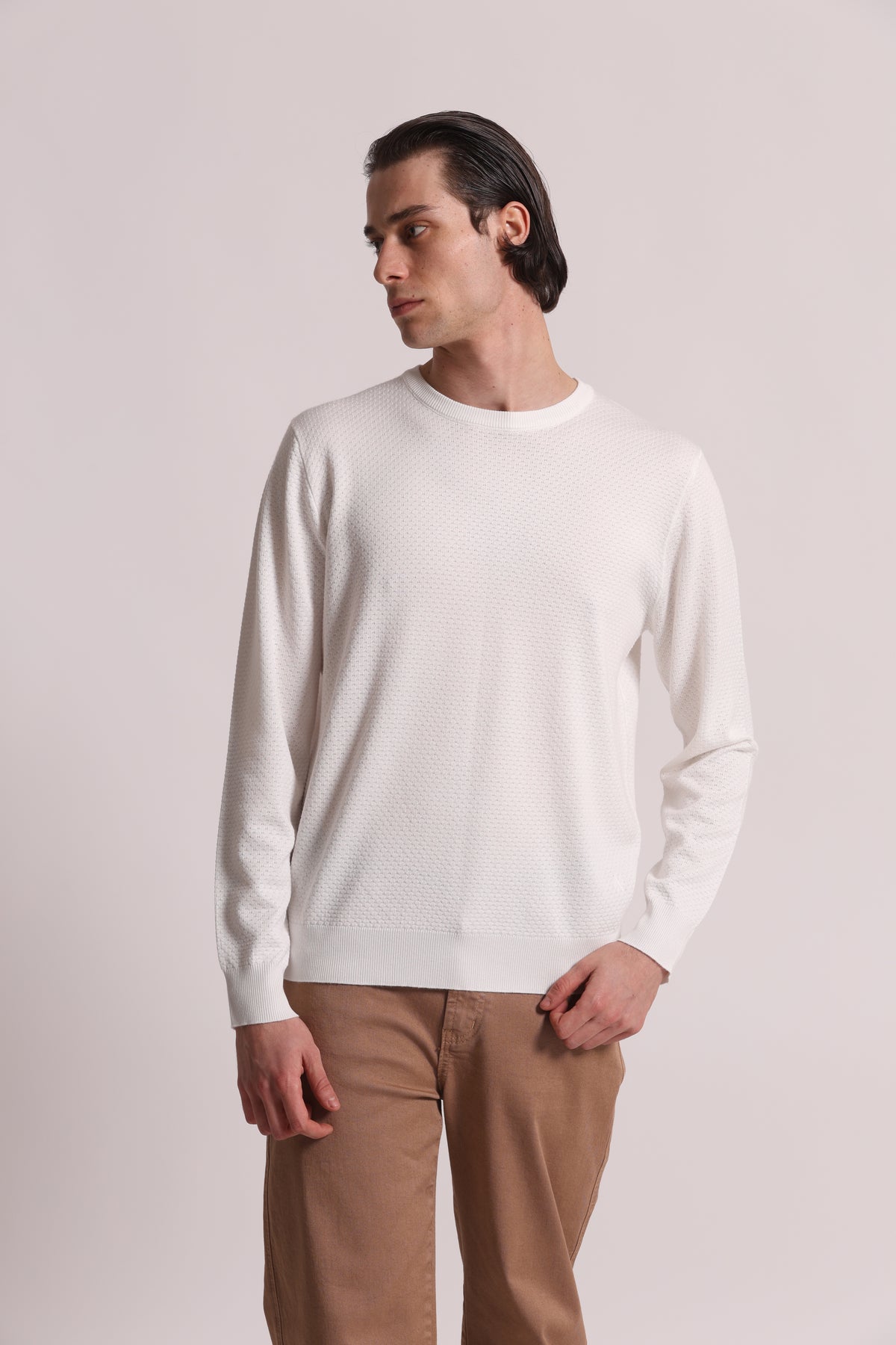 MAGLIA GIROCOLLO CON TEXTURE