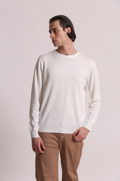 MAGLIA GIROCOLLO CON TEXTURE