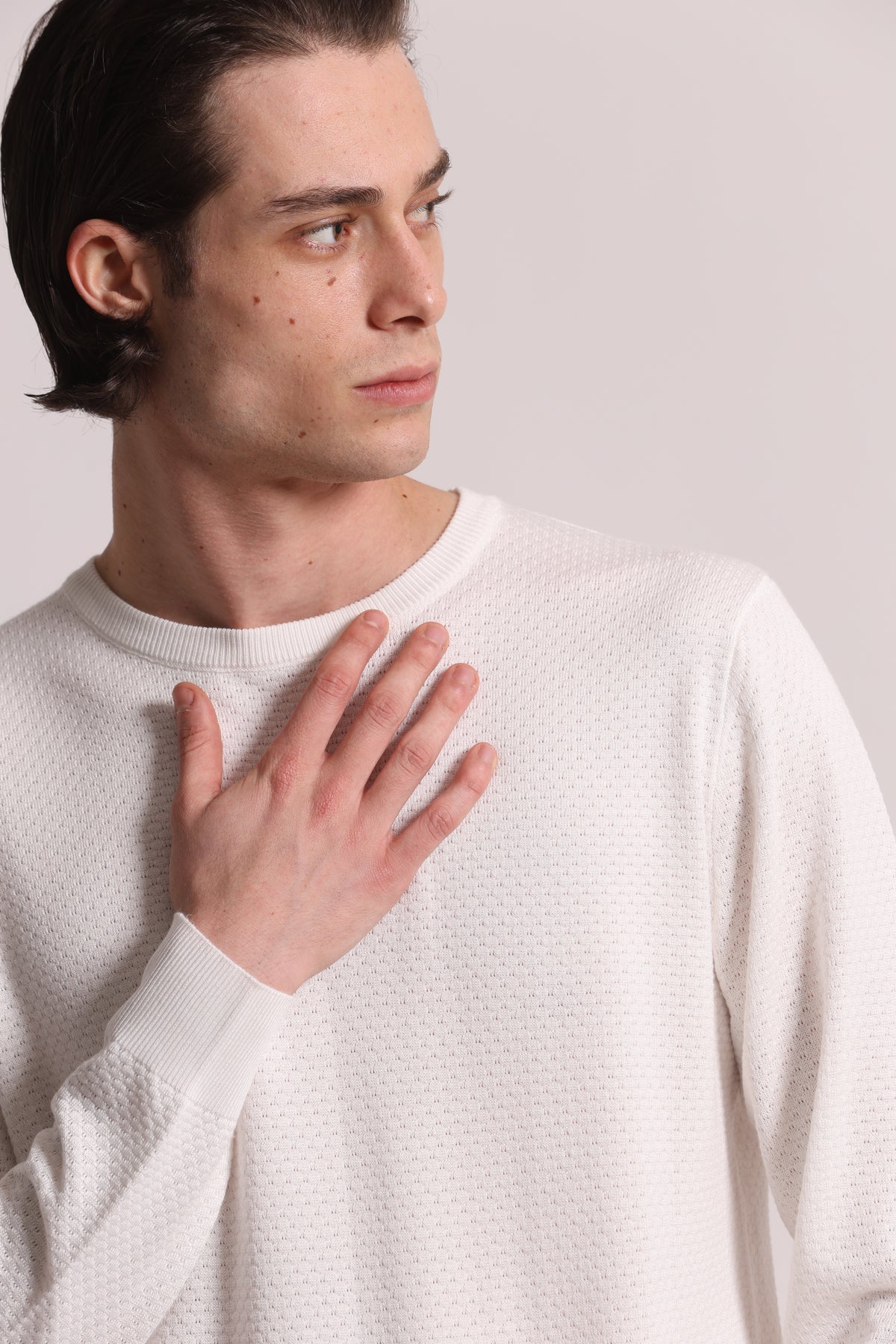 MAGLIA GIROCOLLO CON TEXTURE