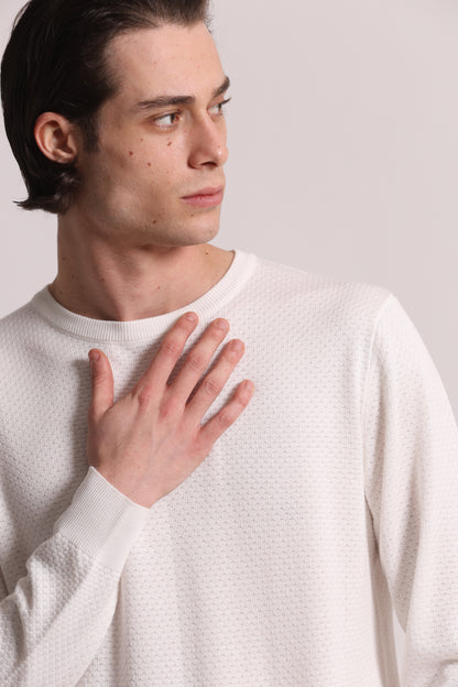 MAGLIA GIROCOLLO CON TEXTURE