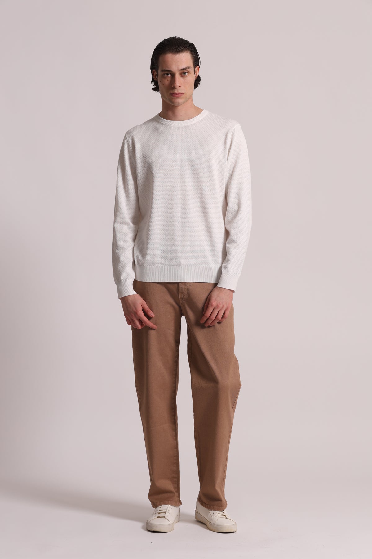 MAGLIA GIROCOLLO CON TEXTURE