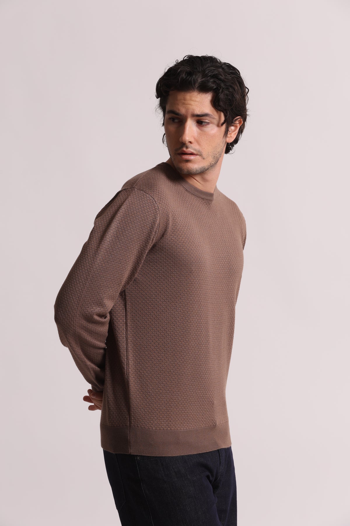 MAGLIA GIROCOLLO CON TEXTURE