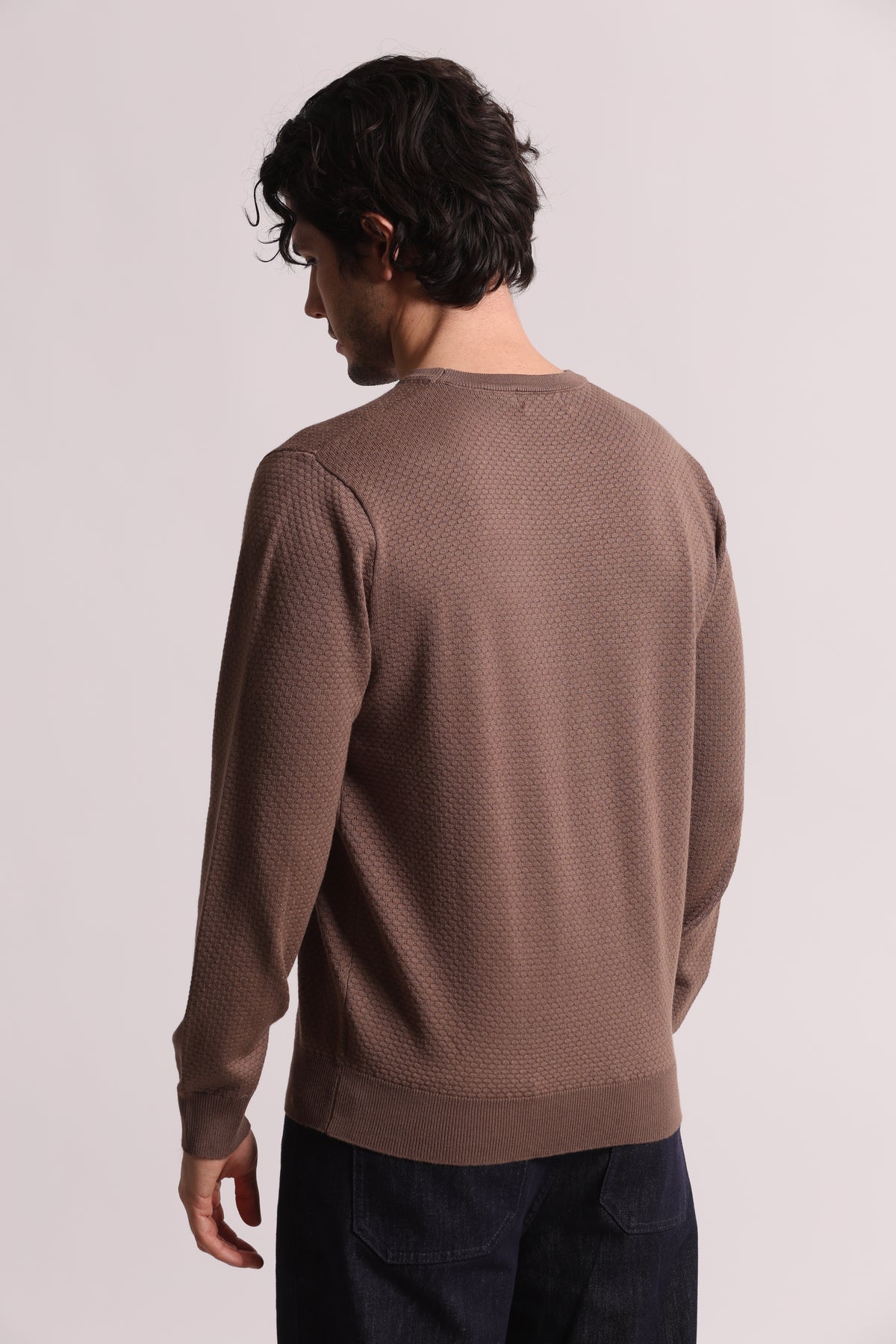 MAGLIA GIROCOLLO CON TEXTURE
