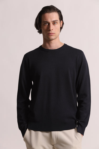 MAGLIA GIROCOLLO CON TEXTURE