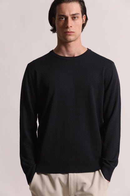 MAGLIA GIROCOLLO CON TEXTURE