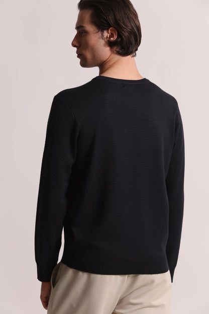 MAGLIA GIROCOLLO CON TEXTURE