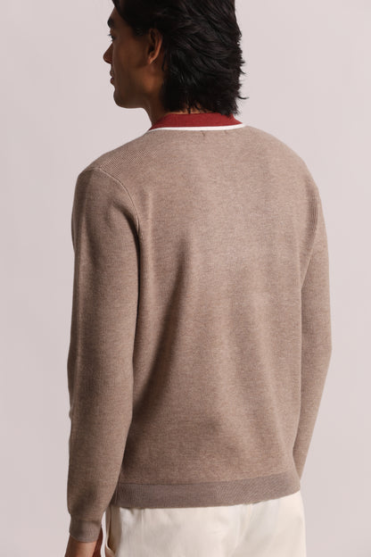 POLO IN MAGLIA CON COLLETTO A CONTRASTO