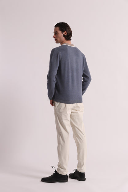 POLO IN MAGLIA CON COLLETTO A CONTRASTO