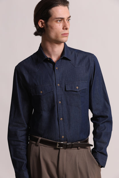CAMICIA IN COTONE CHAMBRAY