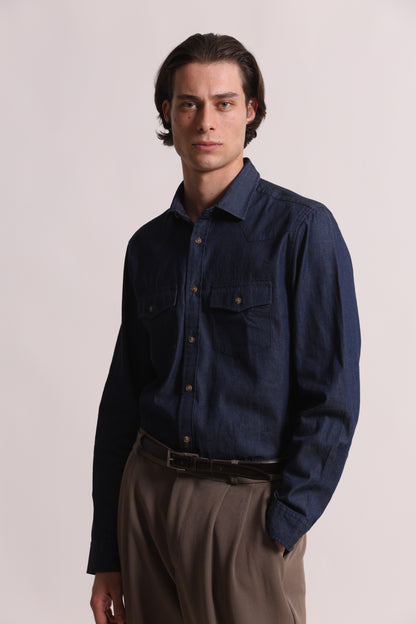 CAMICIA IN COTONE CHAMBRAY