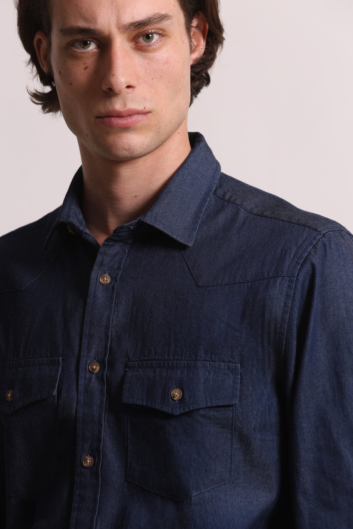 CAMICIA IN COTONE CHAMBRAY