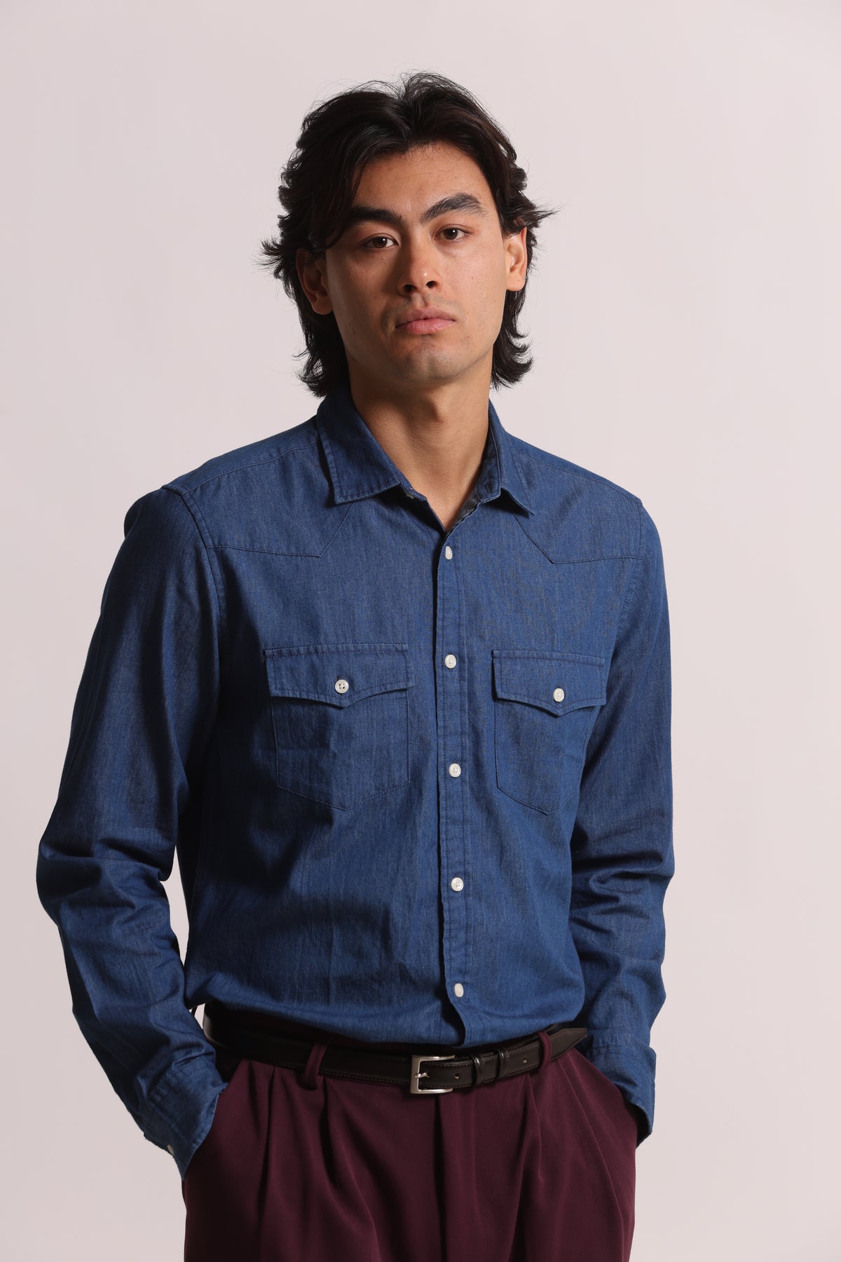 CAMICIA IN COTONE CHAMBRAY