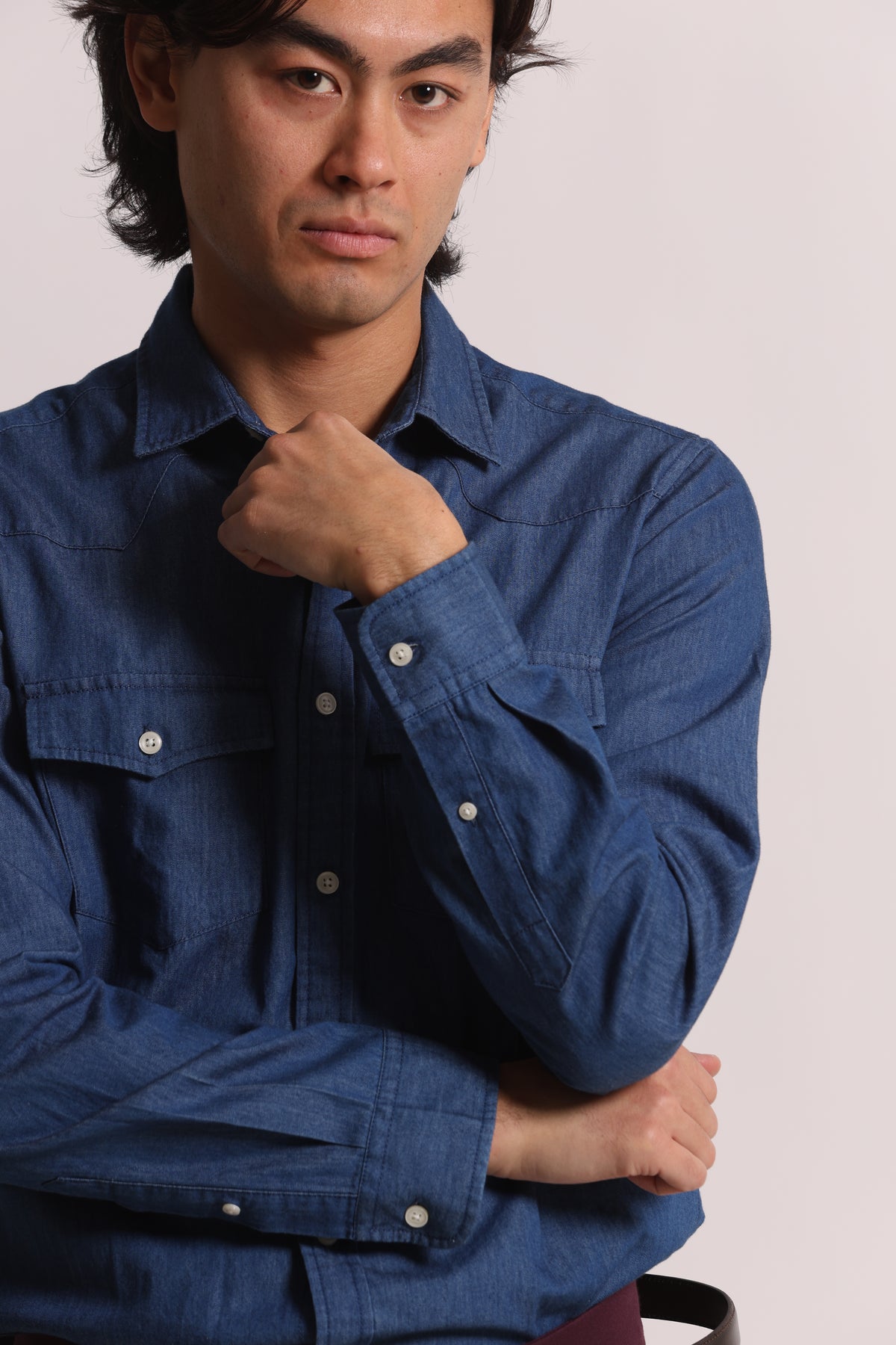CAMICIA IN COTONE CHAMBRAY