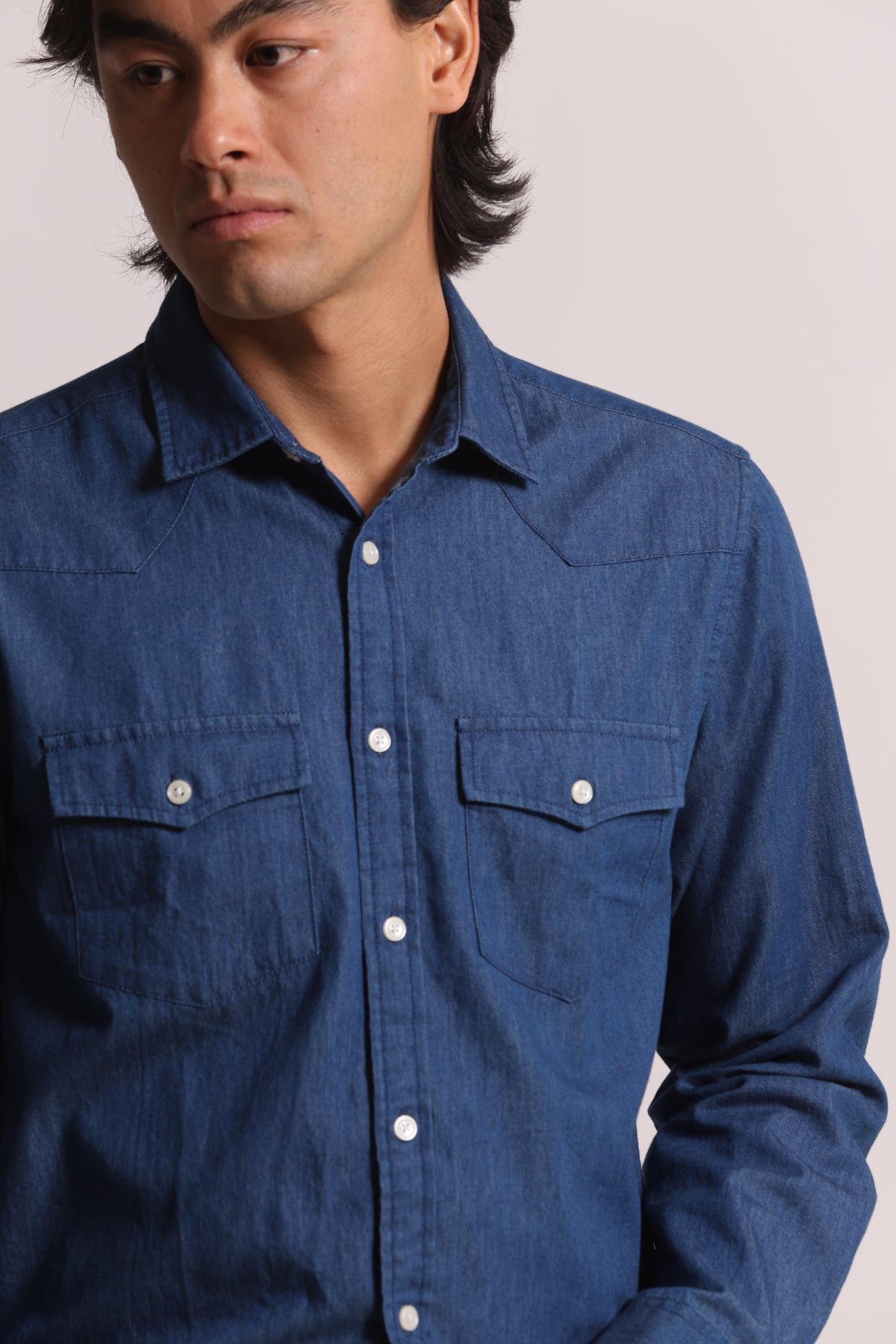 CAMICIA IN COTONE CHAMBRAY