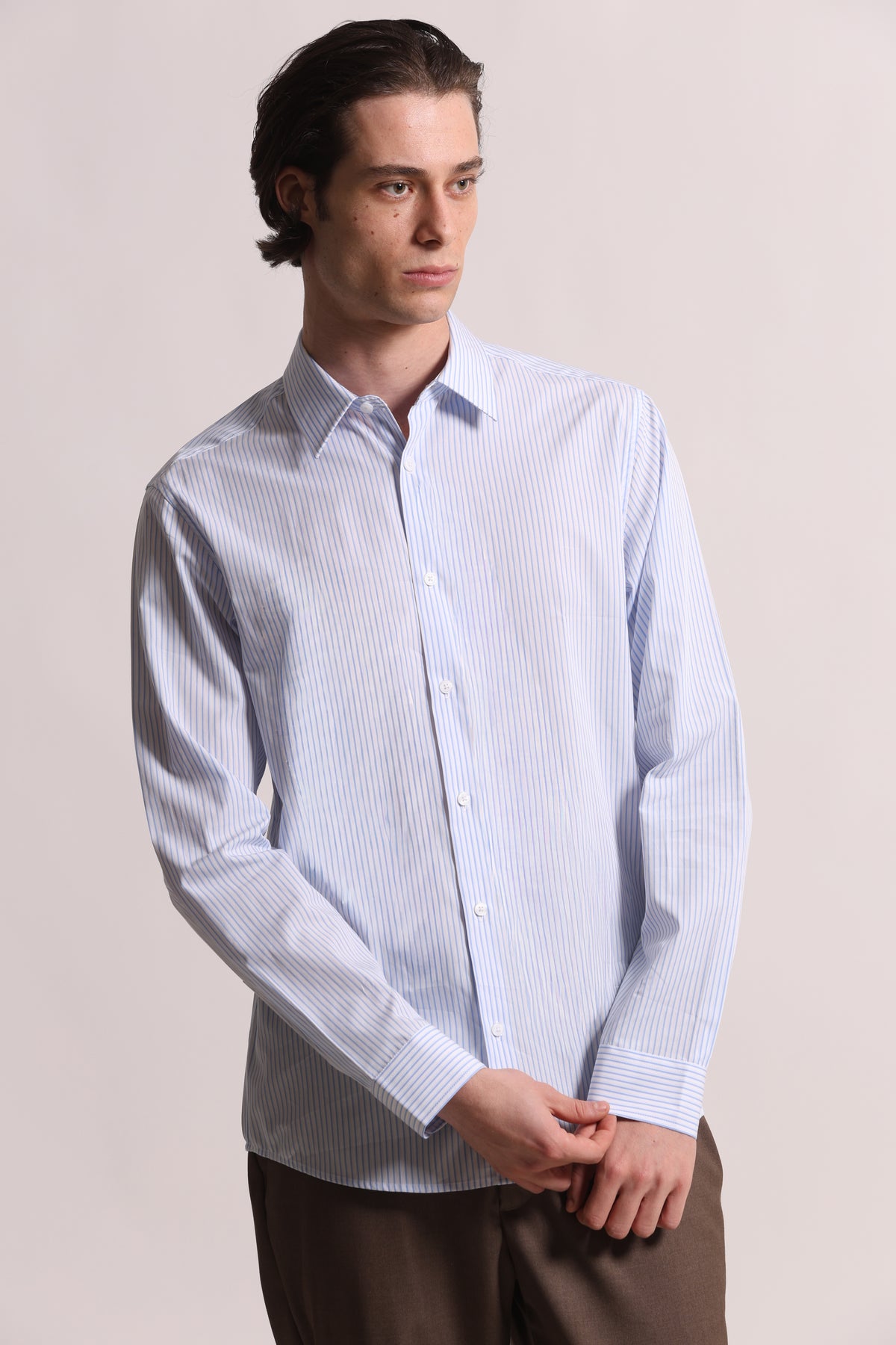 CAMICIA A RIGHE IN COTONE