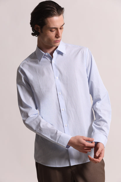 CAMICIA A RIGHE IN COTONE