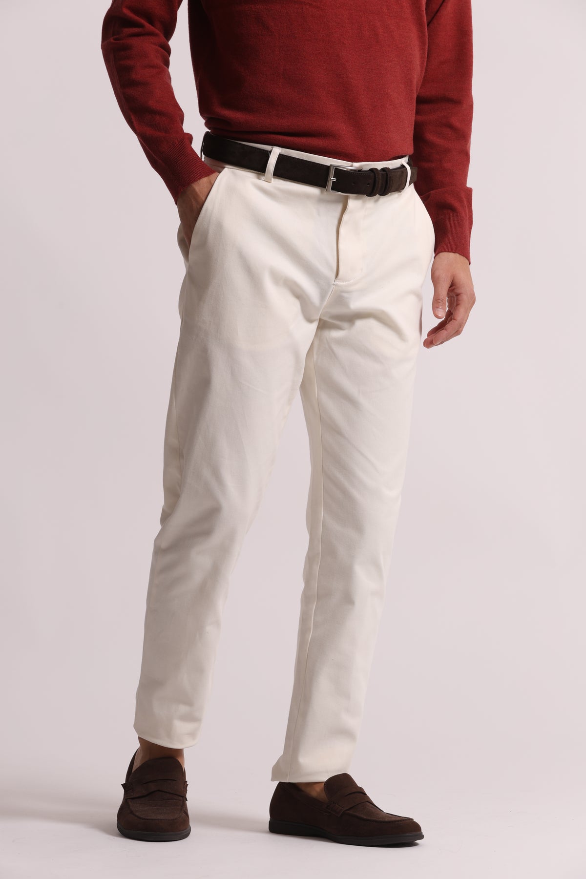 PANTALONI IN GABARDINA DI COTONE