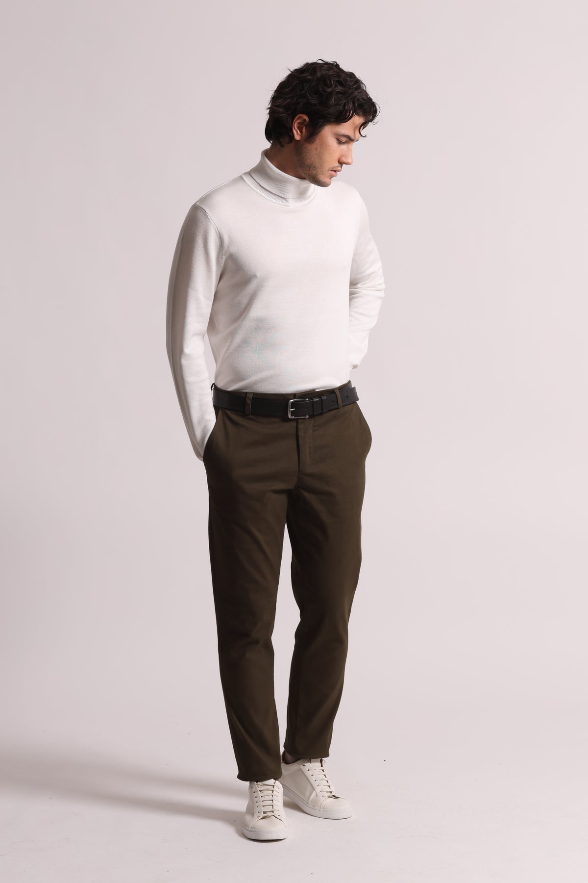 PANTALONI IN GABARDINA DI COTONE