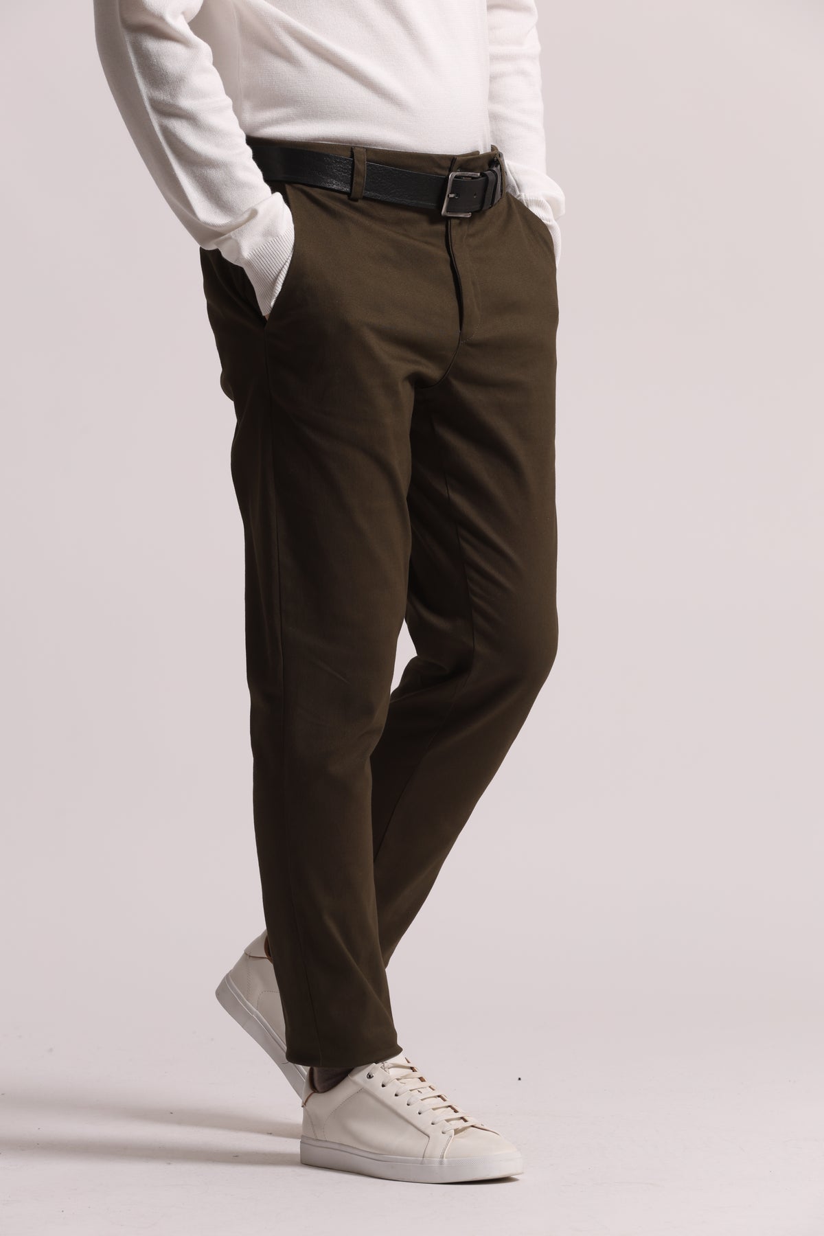PANTALONI IN GABARDINA DI COTONE