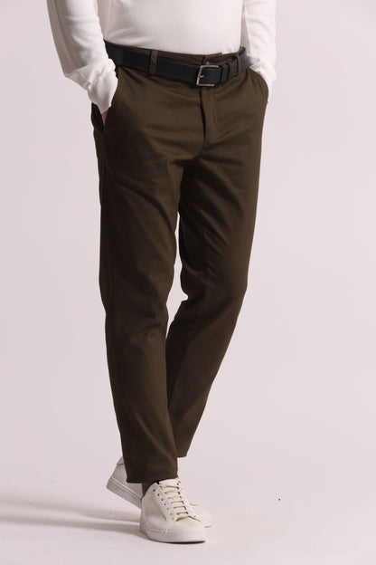 PANTALONI IN GABARDINA DI COTONE
