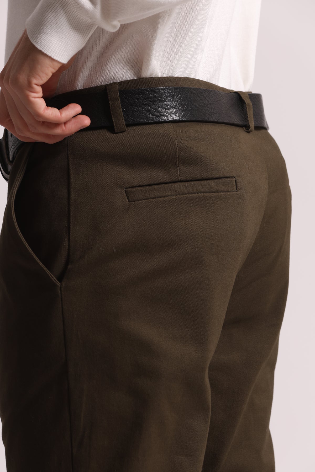 PANTALONI IN GABARDINA DI COTONE