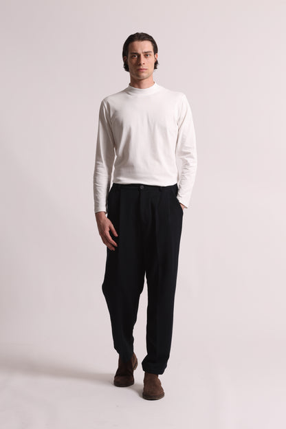 PANTALONI IN MANOLANA CON PINCES