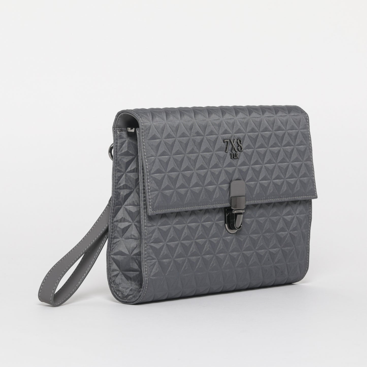 BORSA POCHETTE CON MOTIVI GEOMETRICI