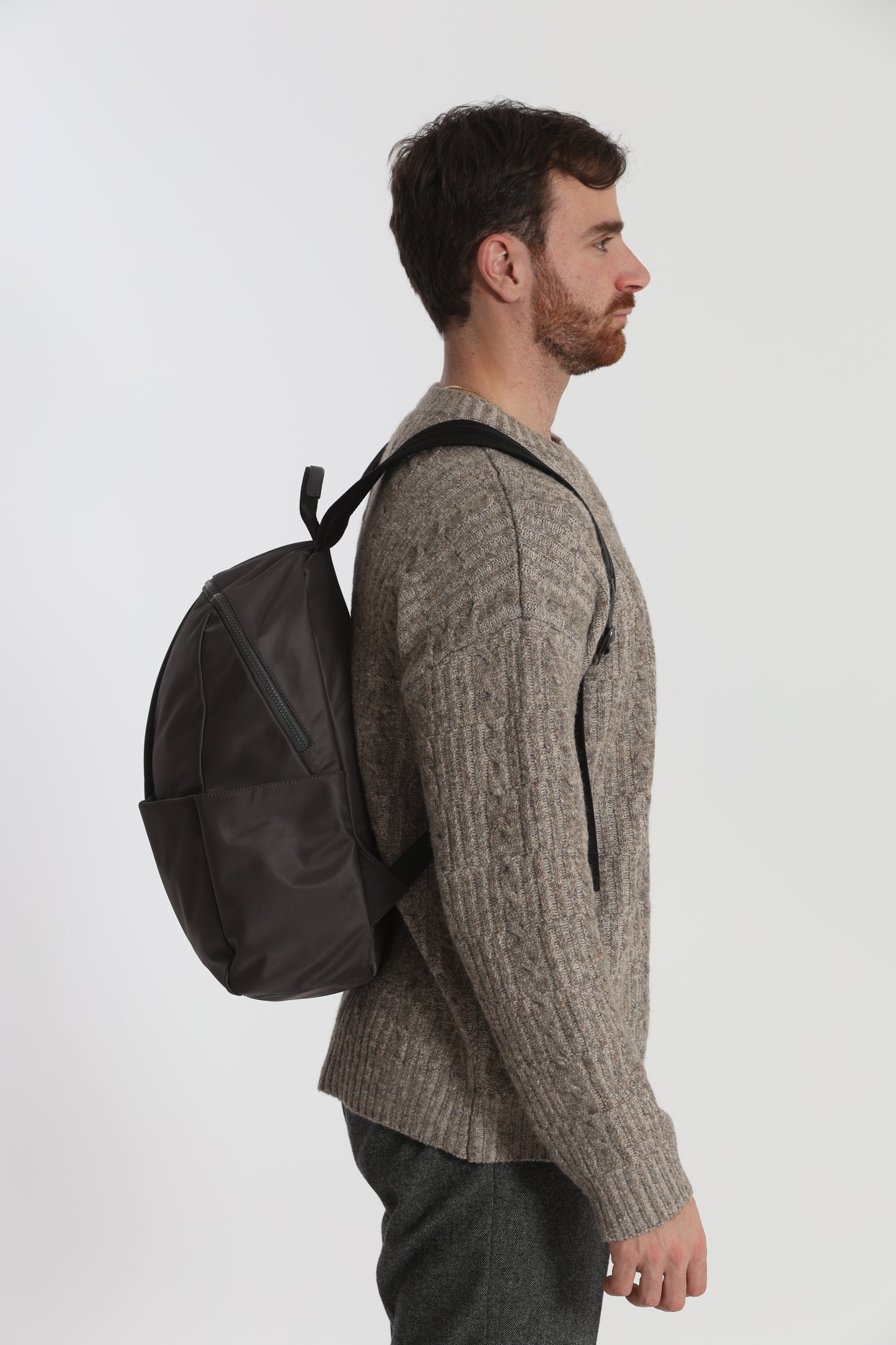 ZAINO IN TESSUTO TECNICO CON DETTAGLI IN SIMILPELLE