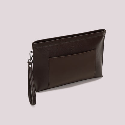 POCHETTE IN TINTA UNITA CON TASCA