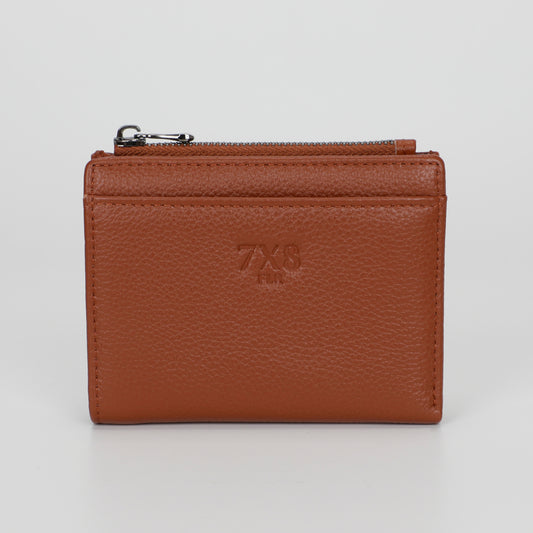 PORTAFOGLIO MINI CON ZIP IN PELLE